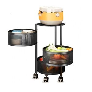 Raft mobil cu sertare 3 rotative, organizator bucatarie rotativ