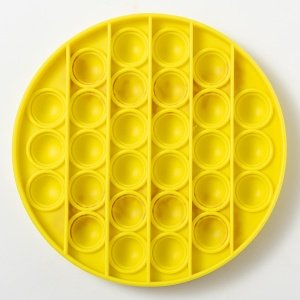 Jucarie senzoriala Push Bubble Fidget, pop it galben, Homedit