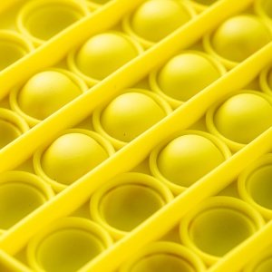 Jucarie senzoriala Push Bubble Fidget, pop it galben, Homedit