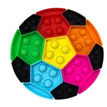 Jucarie senzoriala Push Bubble Fidget, pop it minge multicolor, H