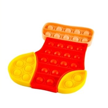 Jucarie senzoriala Push Bubble Fidget, pop it Christmas shoe