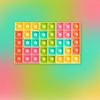 Jucarie senzoriala Push Bubble Fidget, pop it tetris, Homedit