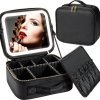 Geanta make-up cu oglinda si lumina LED, geanta cosmetice Geanta make-up cu oglinda si lumina LED, geanta cosmetice