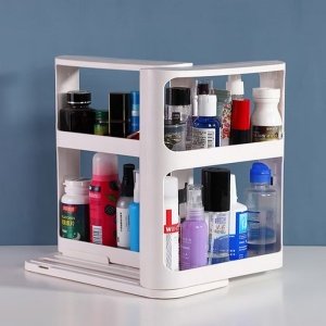 Organizator dublu rotativ, suport cosmetice, org. condimente