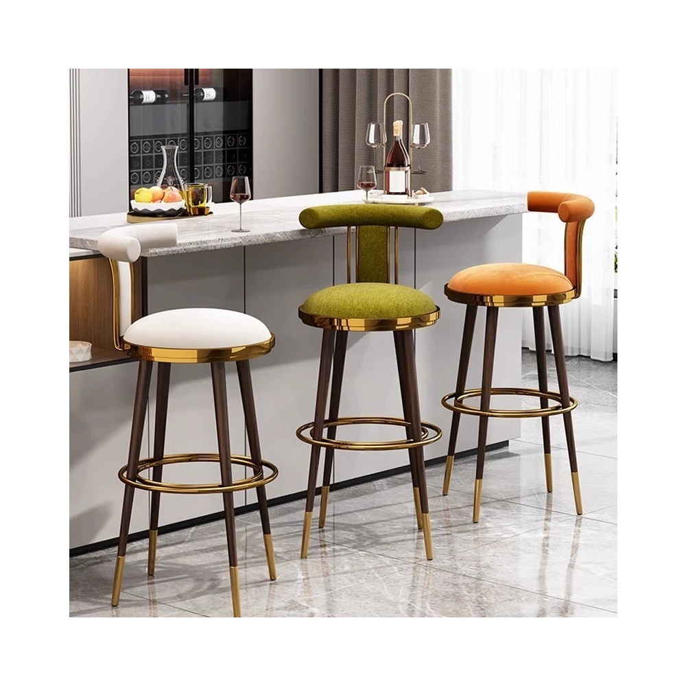 Scaun de bar premium din lemn de frasin si otel Brew, Homedit Scaun de bar premium din lemn de frasin si otel Brew, Homedit