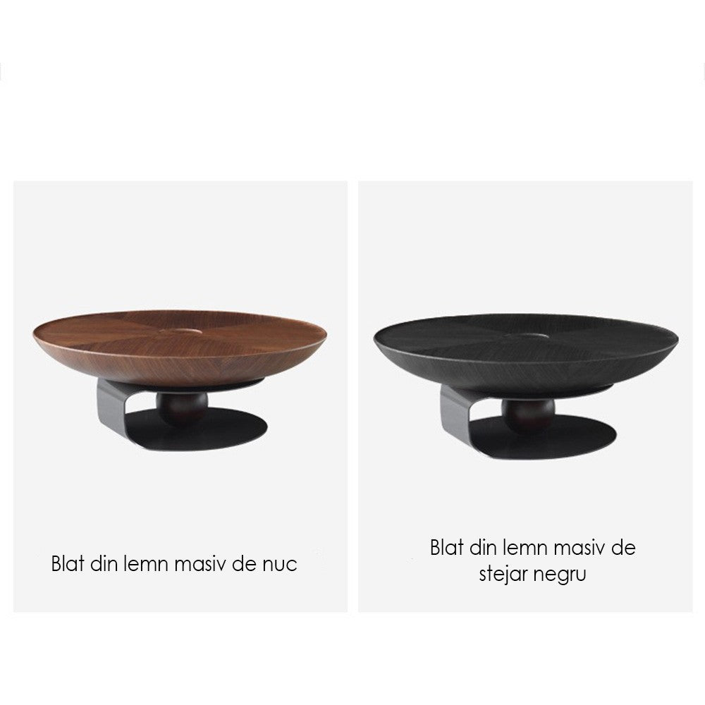 Set masa cafea din lemn de nuc Pureview, Homedit - Image 11