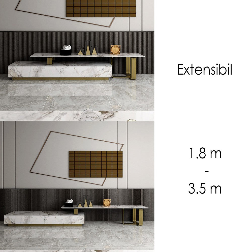 Comoda tv extensibila si de colț 180 cm - 350 cm Manor, mobila tv, Homedit - Image 11