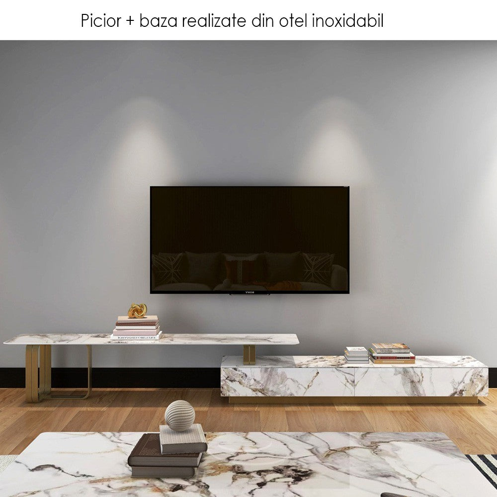 Comoda tv extensibila si de colț 180 cm - 350 cm Manor, mobila tv, Homedit - Image 9