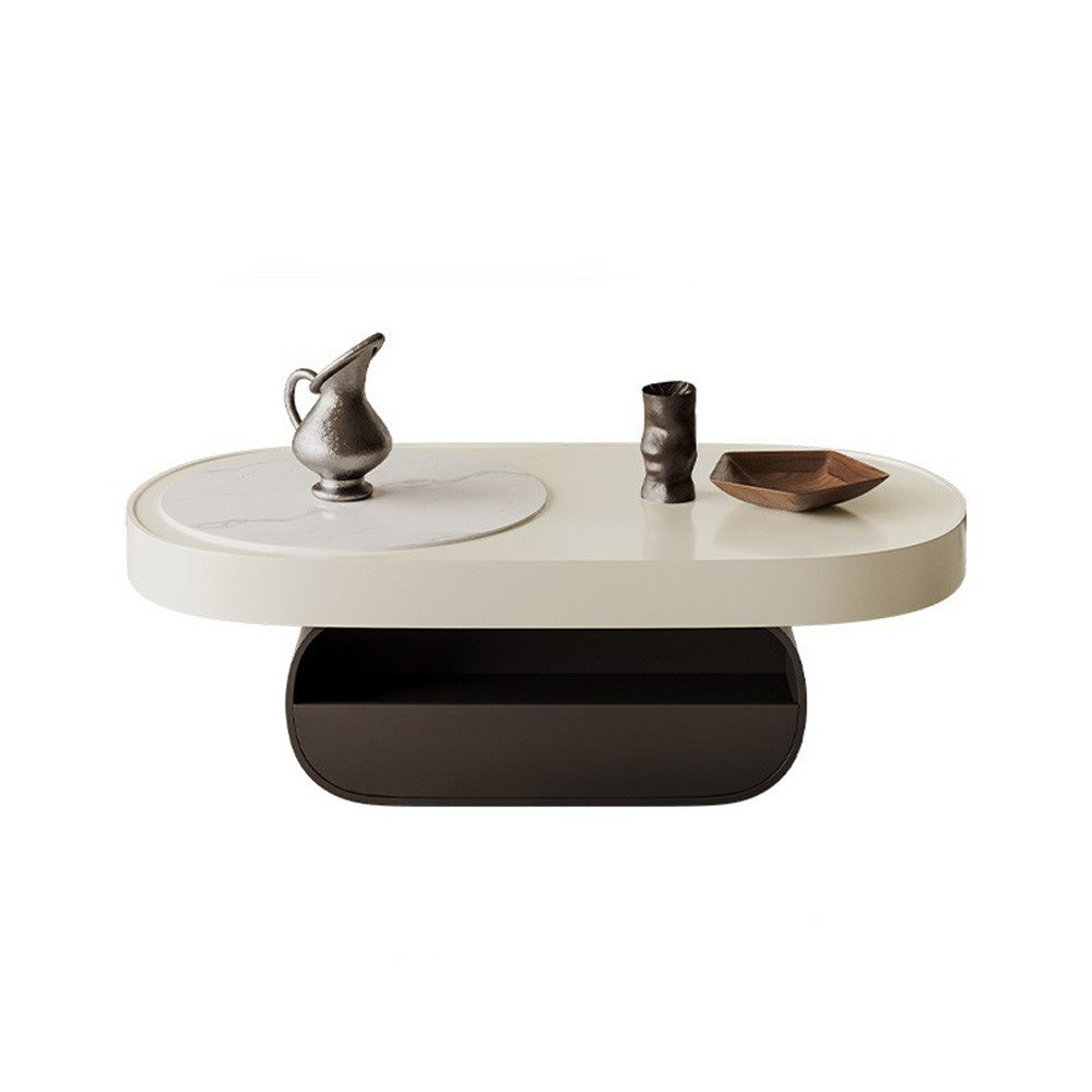 Masa cafea premium, stejar si ardezie 130 cm Zena,  Homedit - Image 7