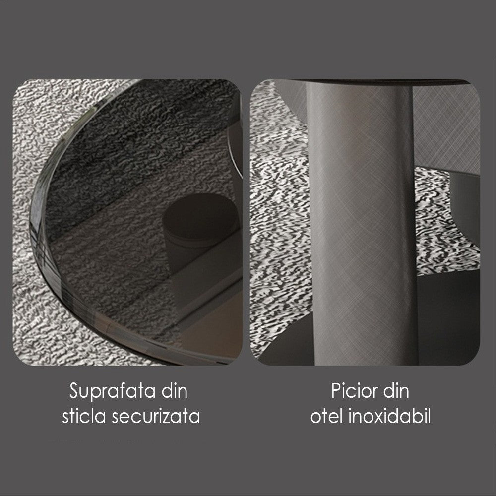 Set masa cafea 120 cm + 60 cm Alt Carbon masa living,  Homedit - Image 4