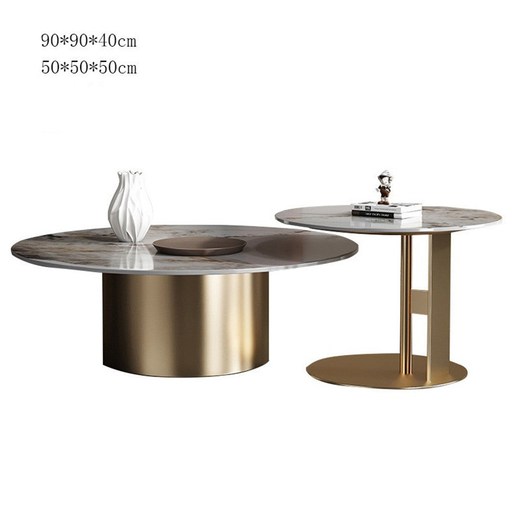 set masa cafea premium, metal si ardezie Mobel, Homedit - Image 13