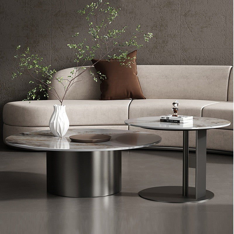 set masa cafea premium, metal si ardezie Mobel, Homedit - Image 5