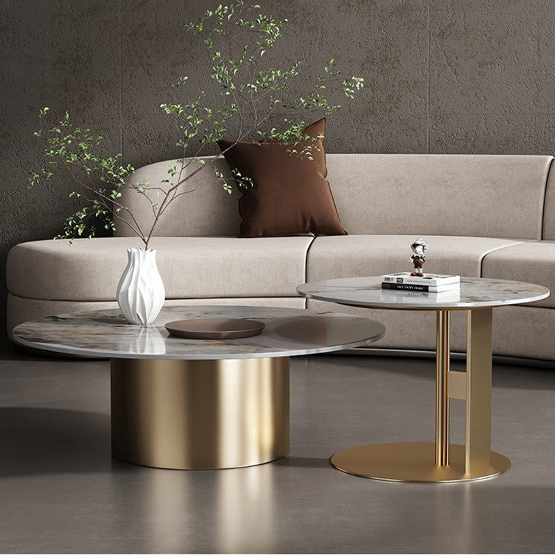 set masa cafea premium, metal si ardezie Mobel, Homedit - Image 3