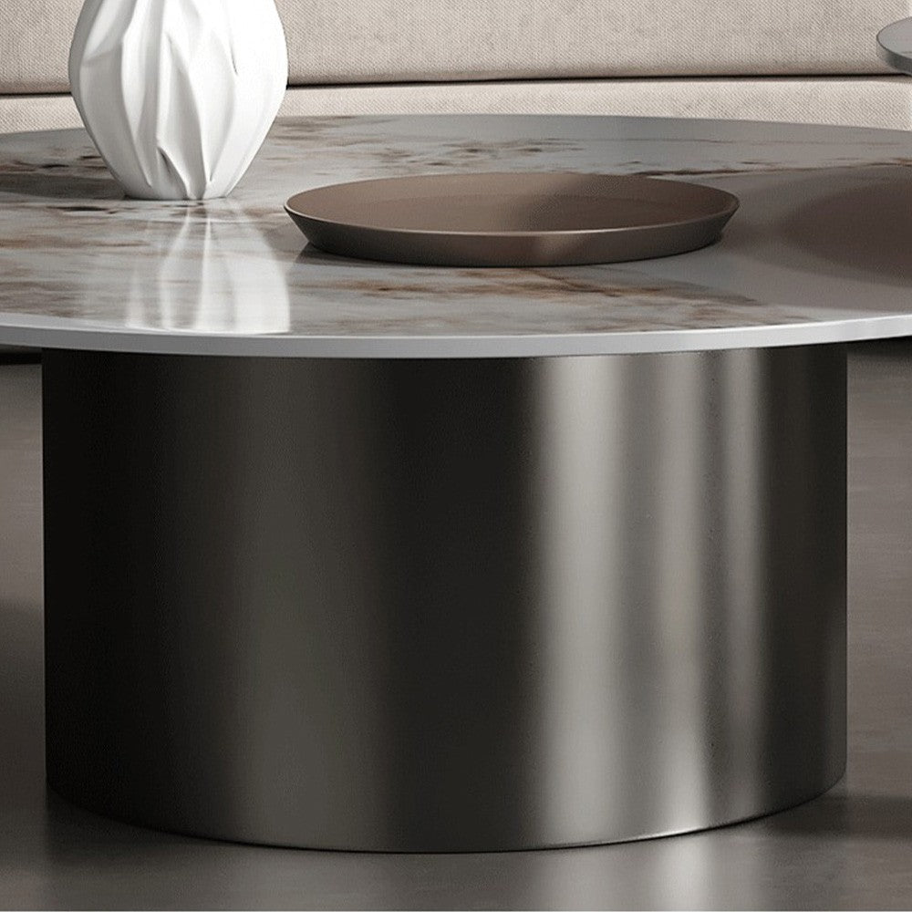 set masa cafea premium, metal si ardezie Mobel, Homedit - Image 9