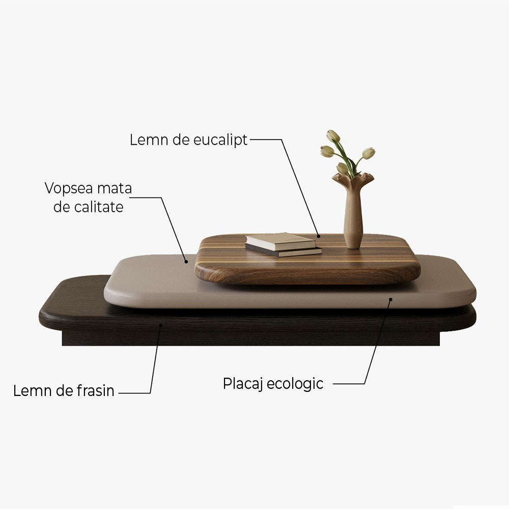 Masa cafea 140 x 70 cm Stone, masa cafea, Homedit - Image 14