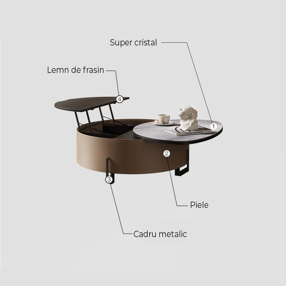 Masa cafea premium, 90 x 35 cm, Eclipse, Homedit - Image 11