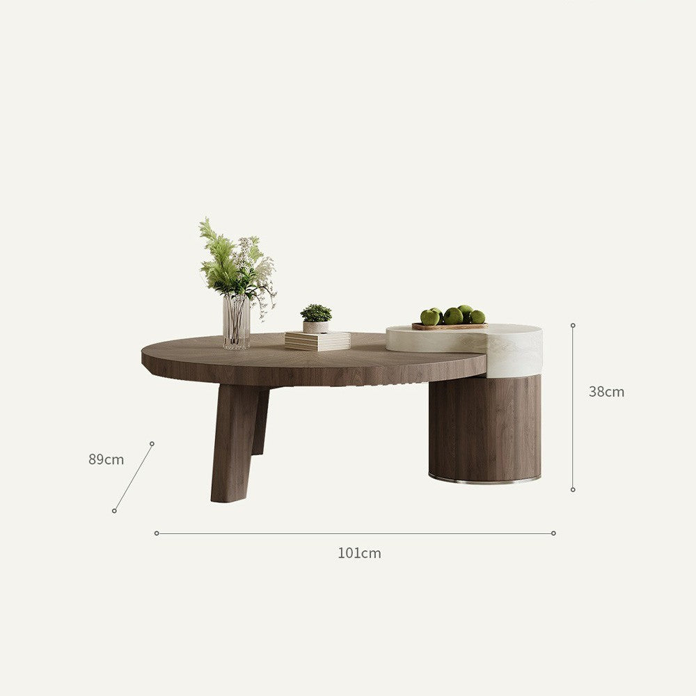 Masa cafea, 101 cm lemn premium Oak, Homedit - Image 11