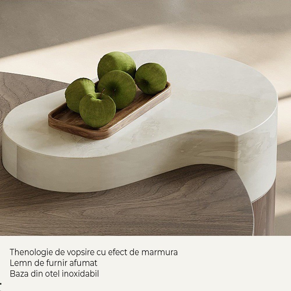 Masa cafea, 101 cm lemn premium Oak, Homedit - Image 10