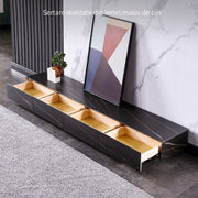 Comoda tv 200 cm lemn, piatra naturală si mdf Palace, Homedit - Image 2