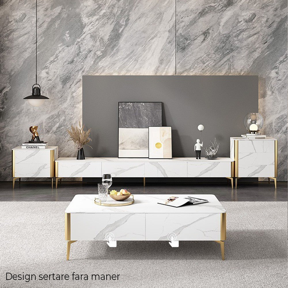 Set comoda tv, masa cafea si console Goldstone, masa living, comoda living, Homedit - Image 4