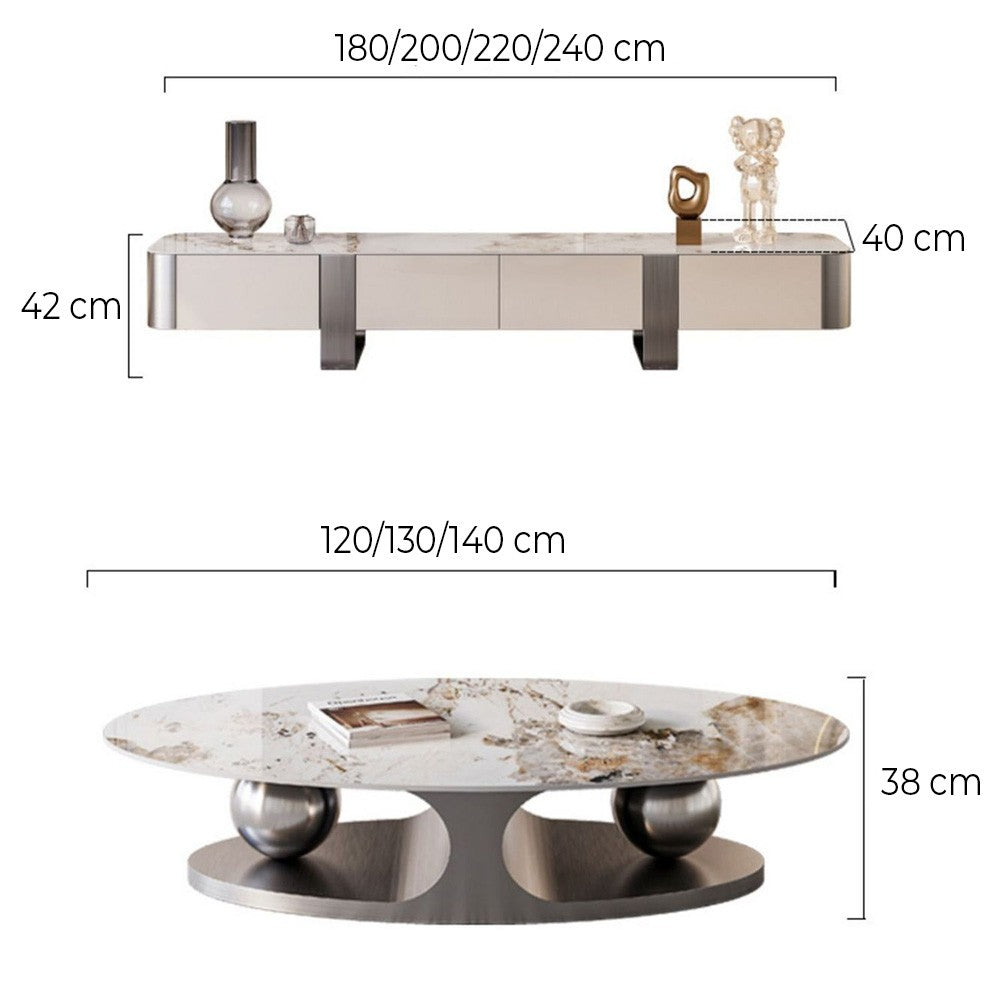 Set Comoda 240 cm si masa cafea 120 cm Armoire, Homedit - Image 9