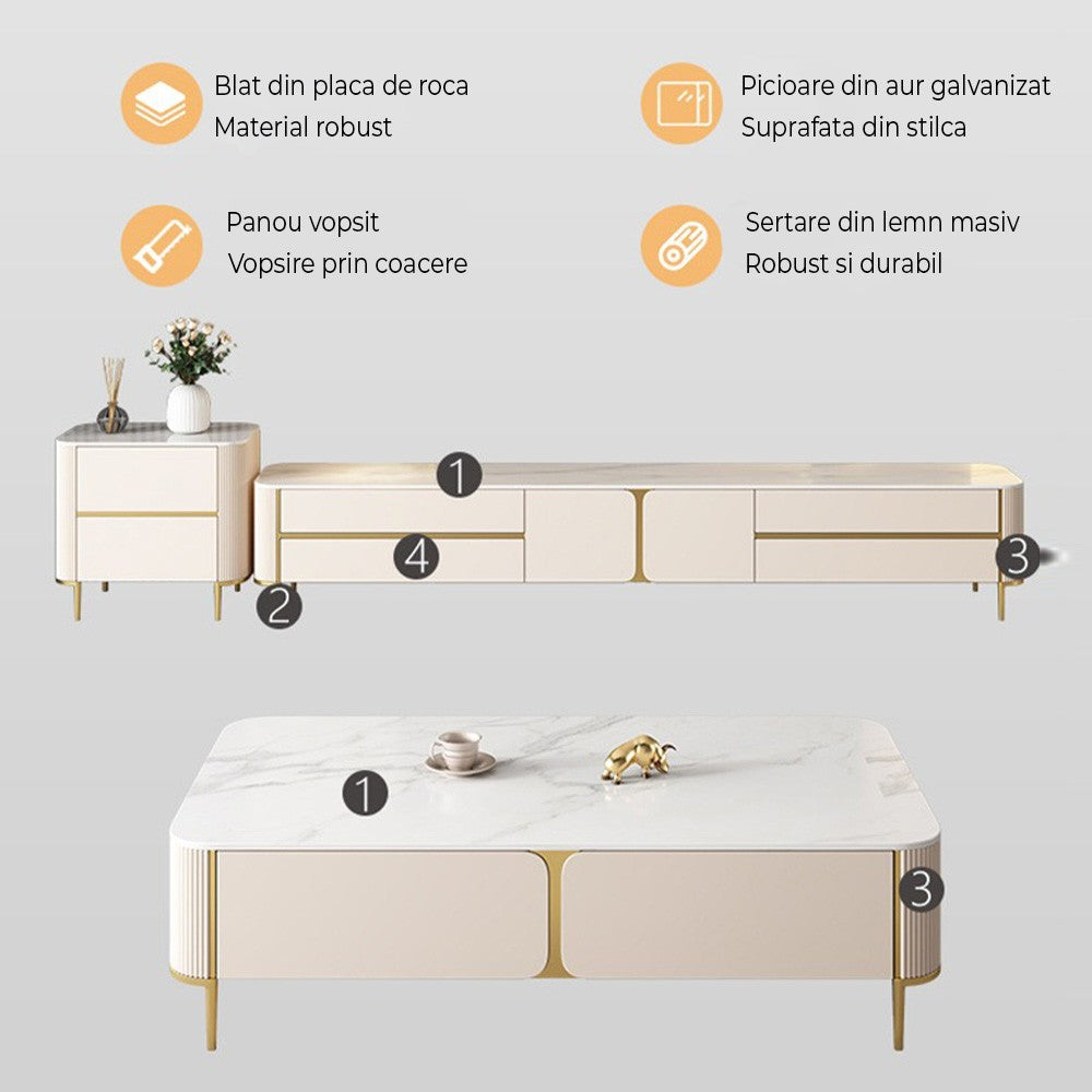 Set Comoda tv si Masa cafea premium Majestic, Homedit - Image 11