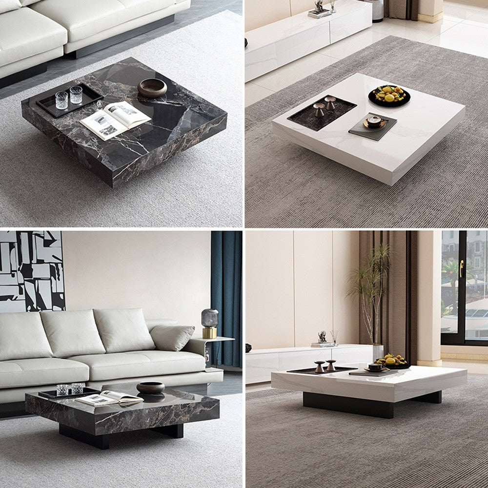 Set consola tv extensibila si masa cafea premium Marb, Homedit - Image 10