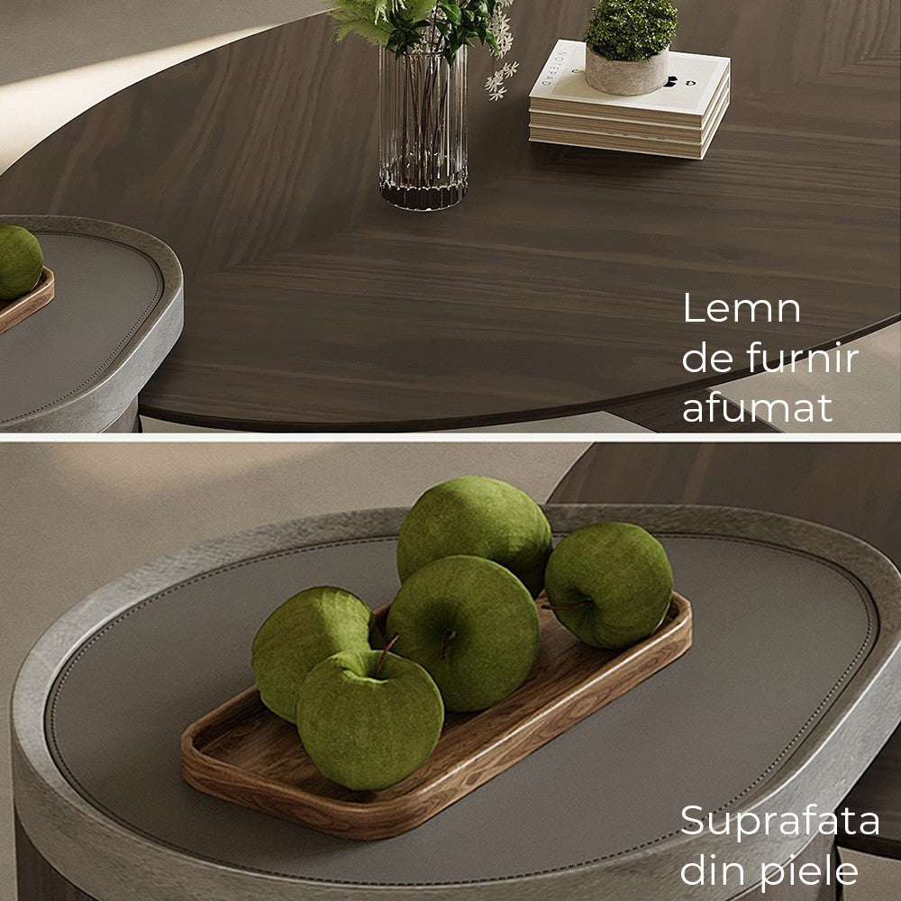 Masa cafea premium  lemn masiv 140 x 75 x 41 cm Venn, Homedit - Image 6