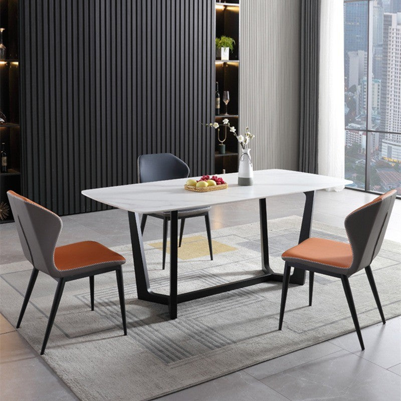 Masa dining piatra naturala premium 140 x 80 x 75 cm Squarel, Homedit - Image 3