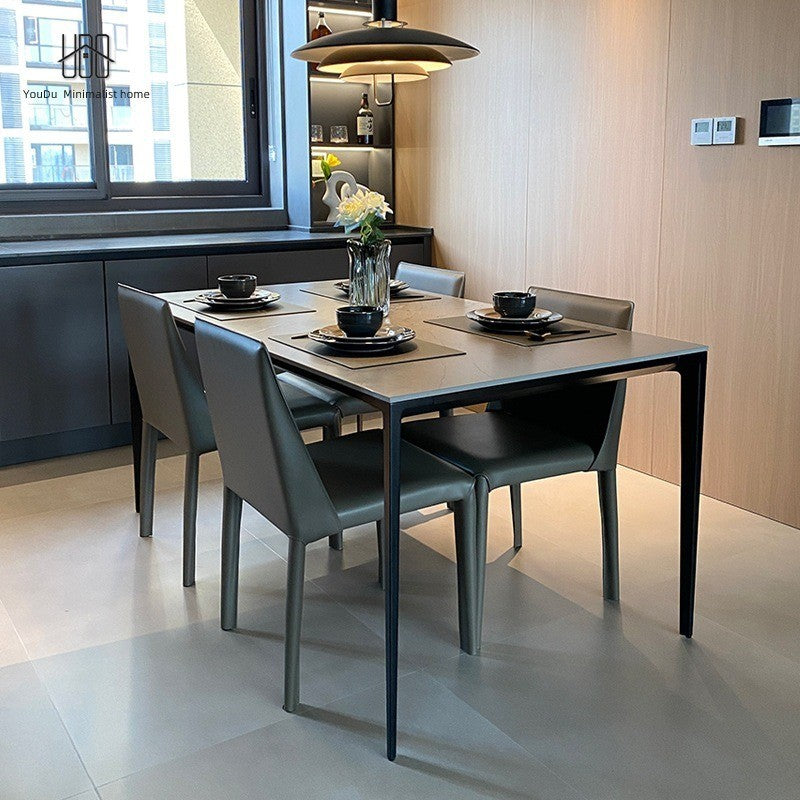 Masa living aluminiu si piatra naturala premium Easys, Homedit - Image 3