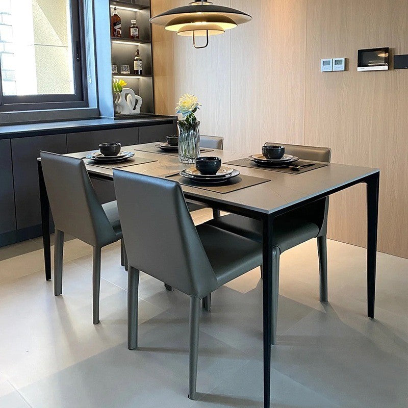 Masa living aluminiu si piatra naturala premium Easys, Homedit - Image 2