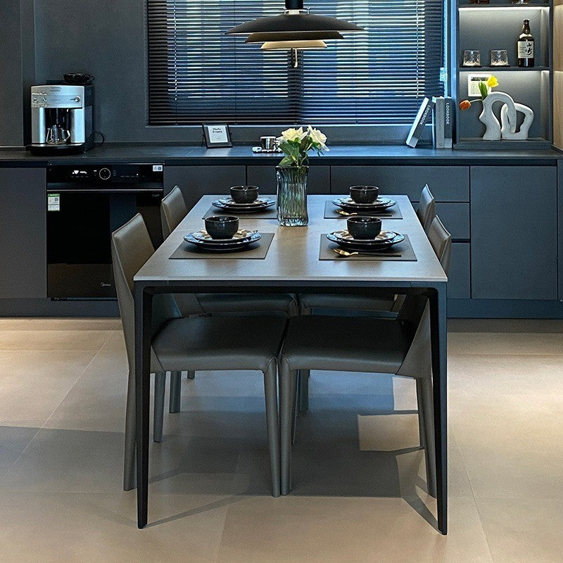 Masa living aluminiu si piatra naturala premium Easys, Homedit - Image 4