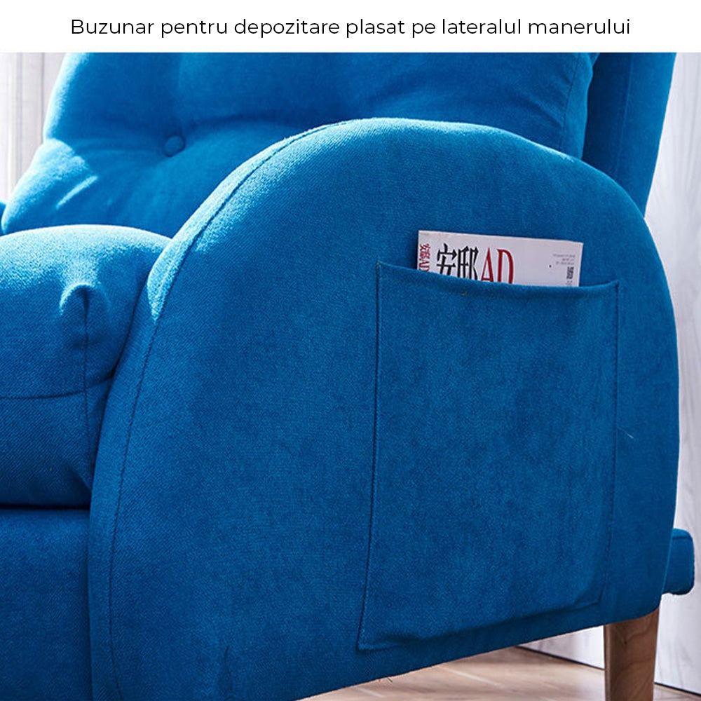 Fotoliu catifea premium Norway, Homedit - Image 9