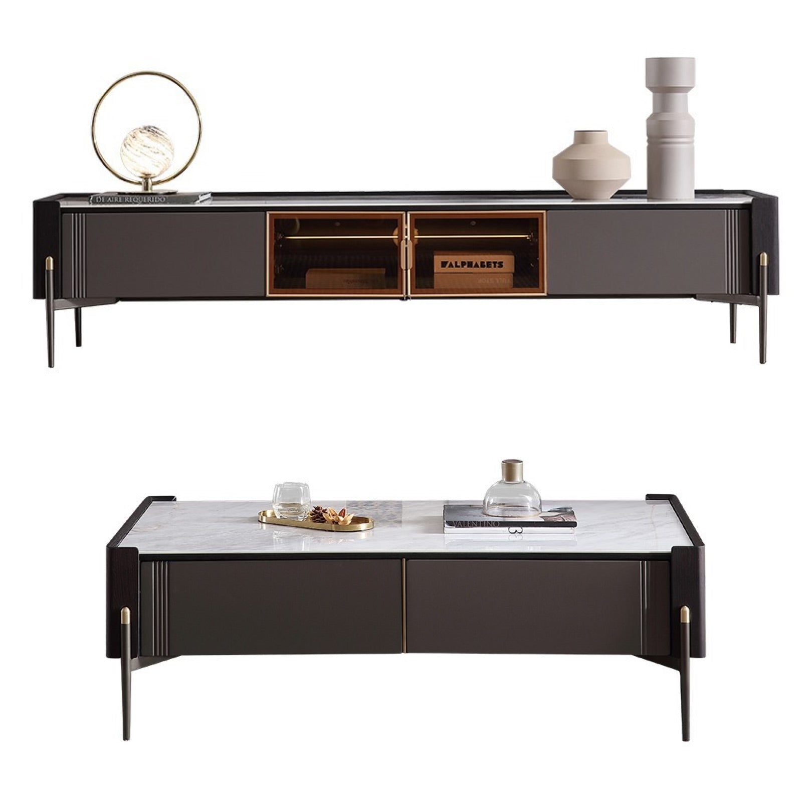 Set comoda tv, masa cafea si console premium Regal, Homedit - Image 16