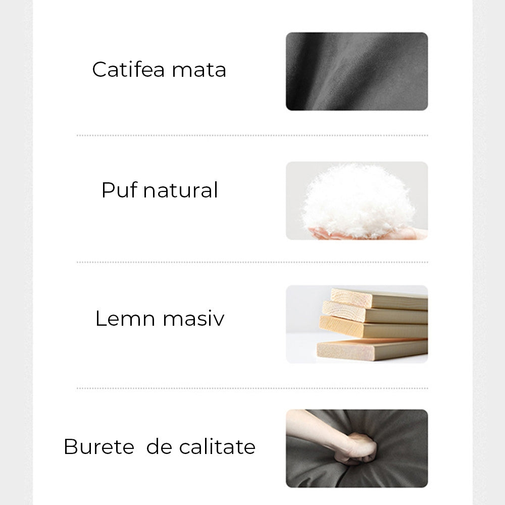 Canapea catifea premium Camelback, Homedit - Image 10