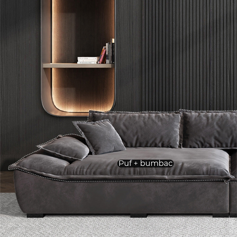 Canapea catifea premium Camelback, Homedit - Image 9