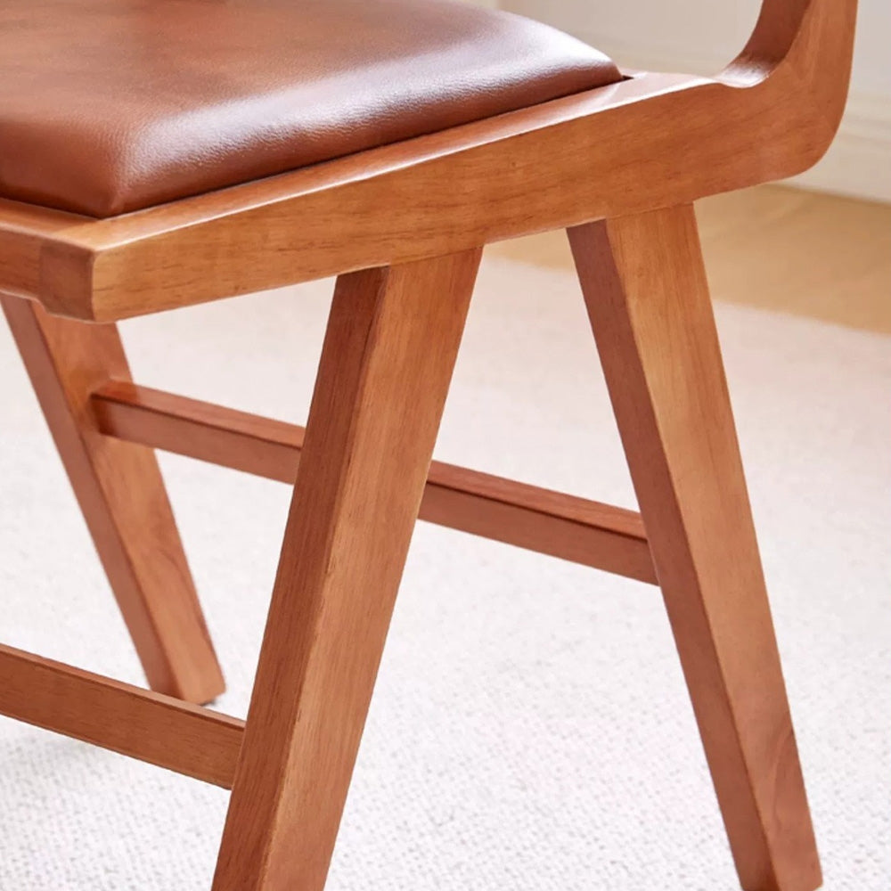 Scaun lemn masiv si piele premium Ero, Homedit - Image 11