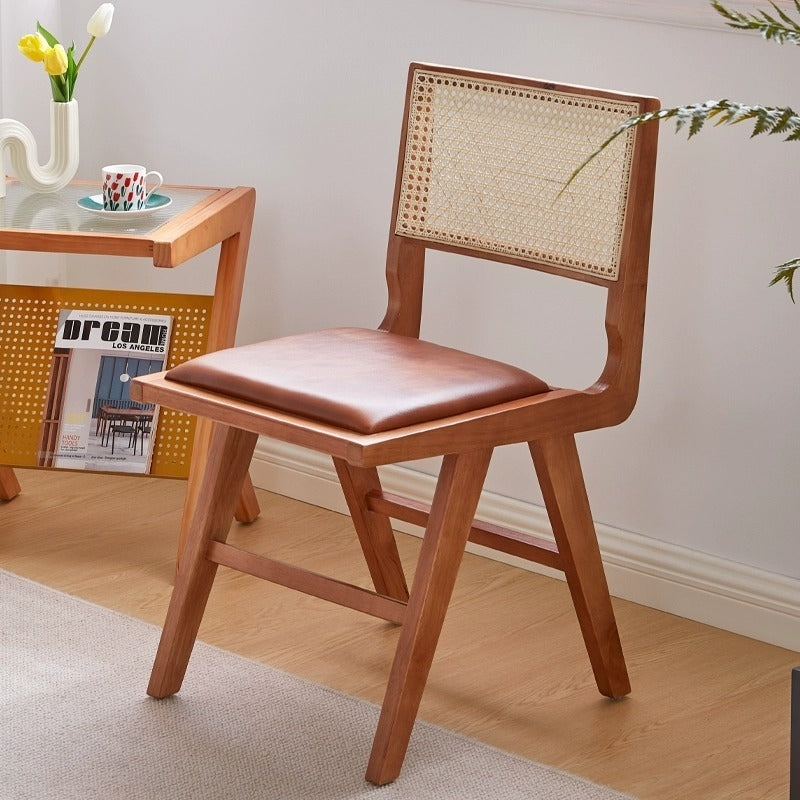 Scaun lemn masiv si piele premium Ero, Homedit - Image 6