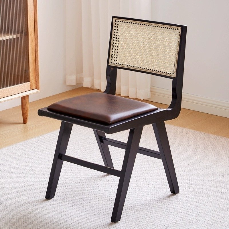 Scaun lemn masiv si piele premium Ero, Homedit - Image 13