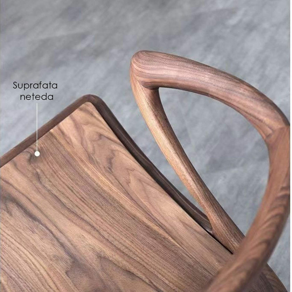 Scaun lemn masiv premium Nut, Homedit - Image 5
