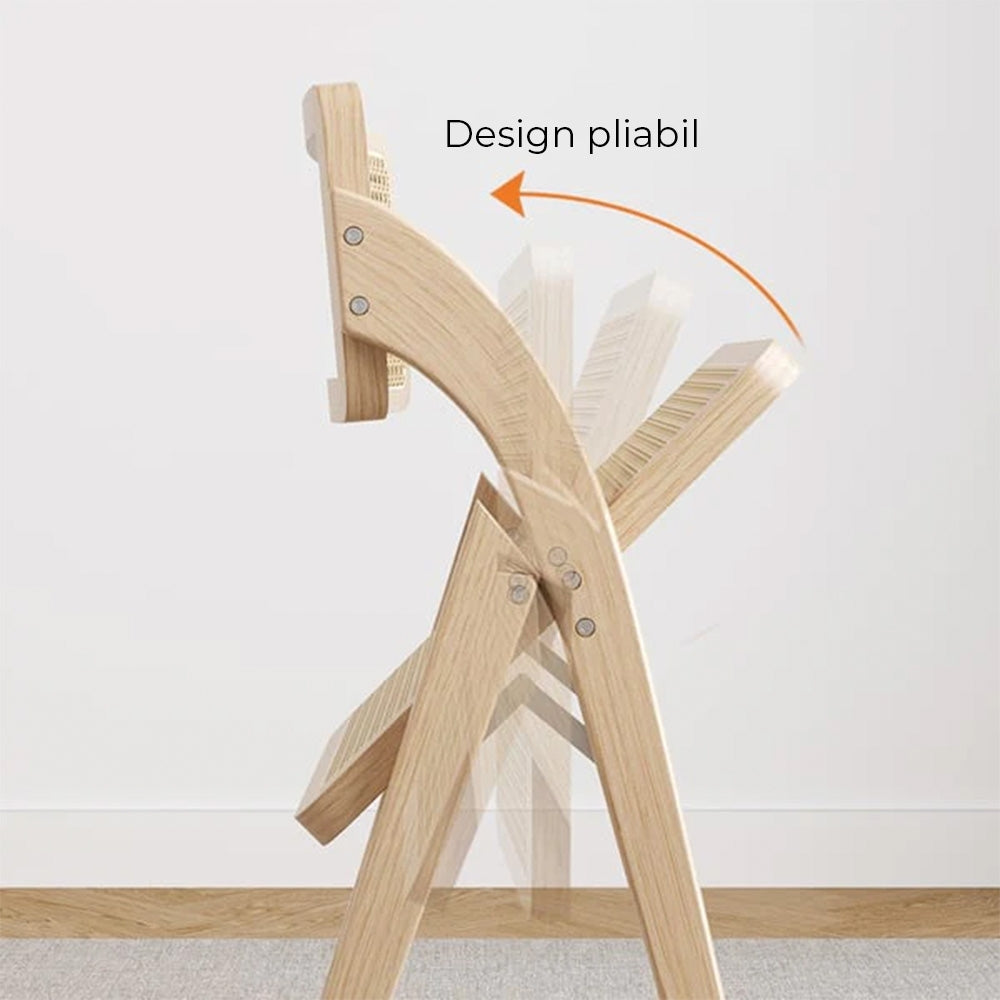 Scaun pliabil din lemn masiv premium Sole, Homedit - Image 10