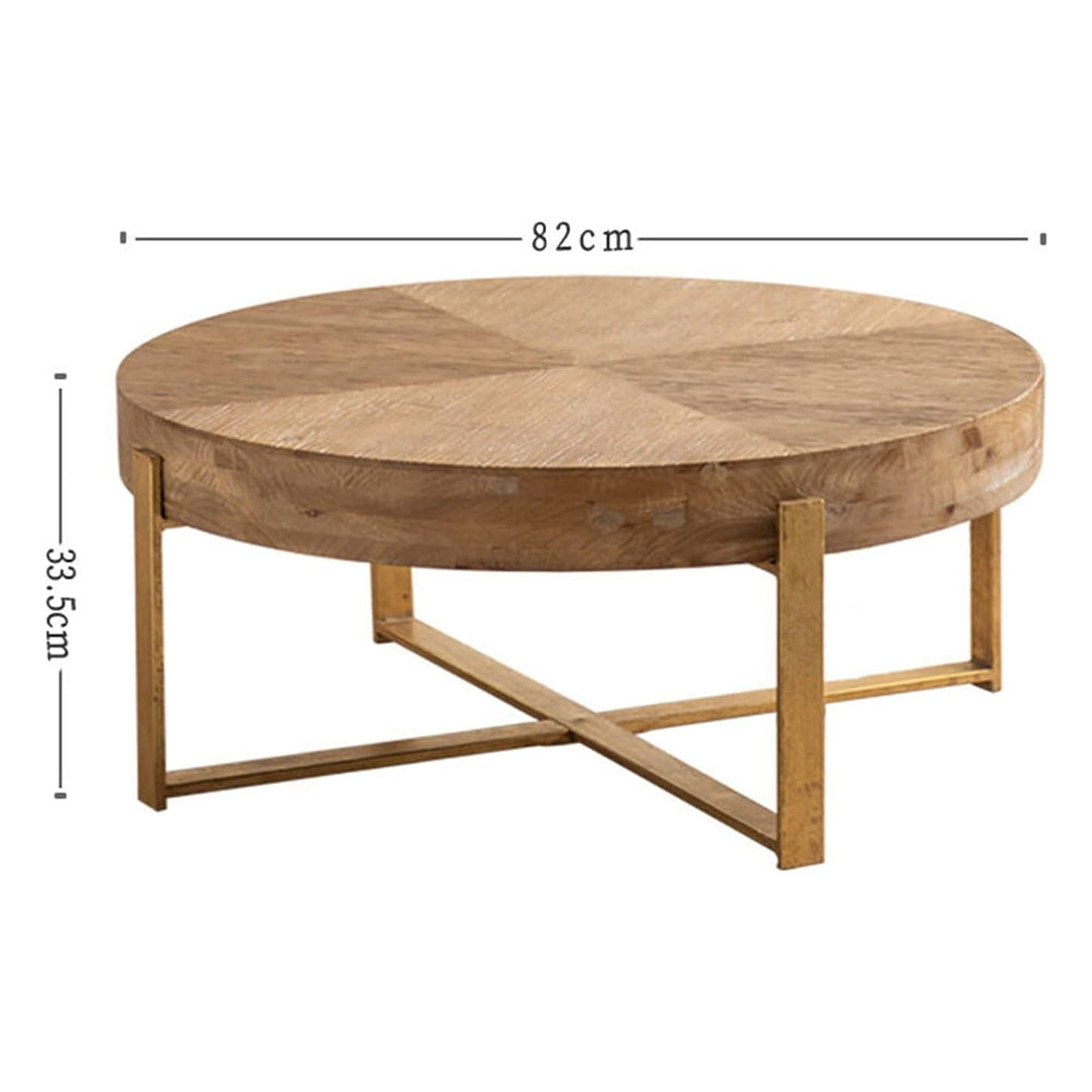 Masa de cafea 82 cm, lemn masiv ColisRound, Homedit - Image 8