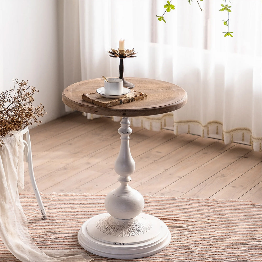 Masuta alb si negru lemn masiv Maxa, Homedit - Image 8