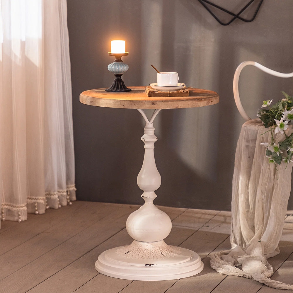 Masuta alb si negru lemn masiv Maxa, Homedit - Image 6