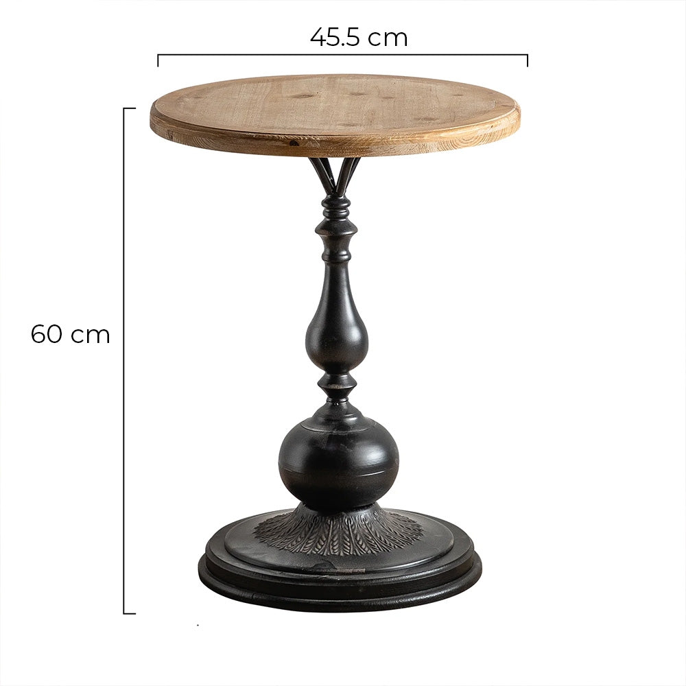 Masuta alb si negru lemn masiv Maxa, Homedit - Image 18