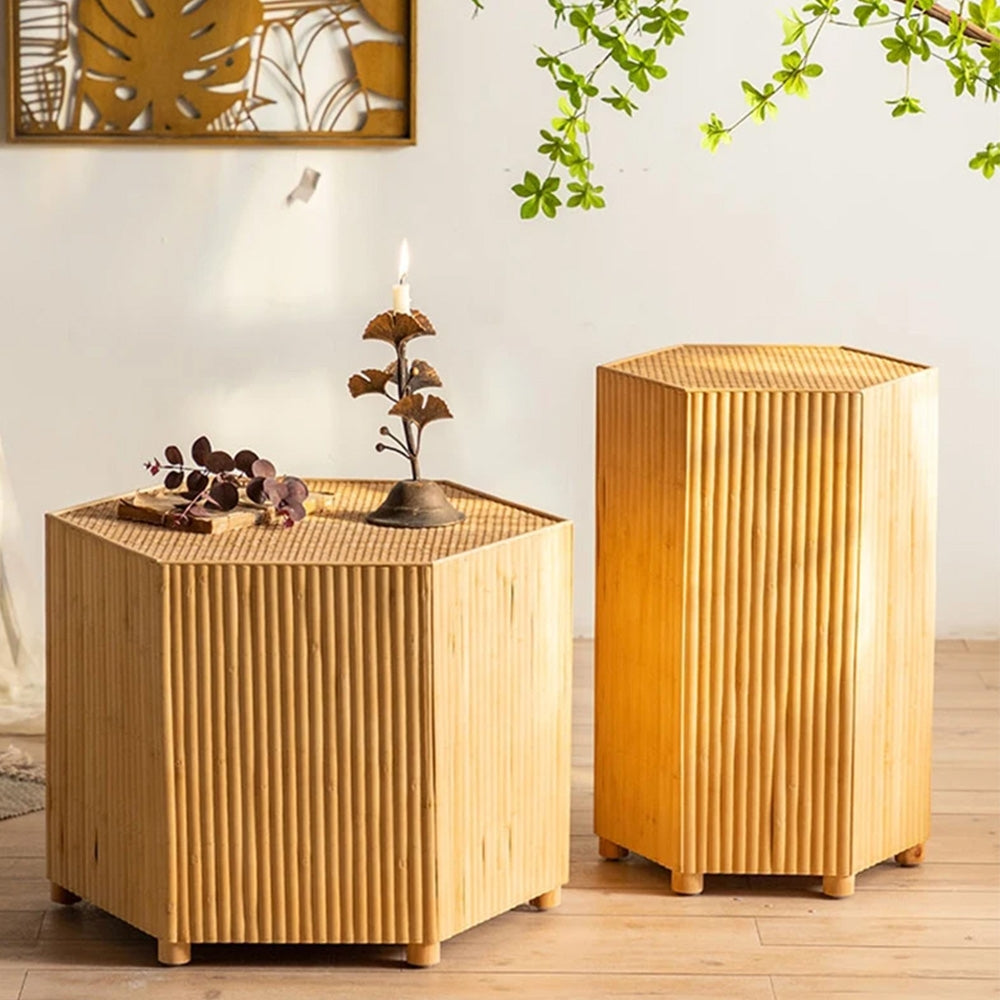Masuta living premium din lemn masiv Ribbed, Homedit - Image 3