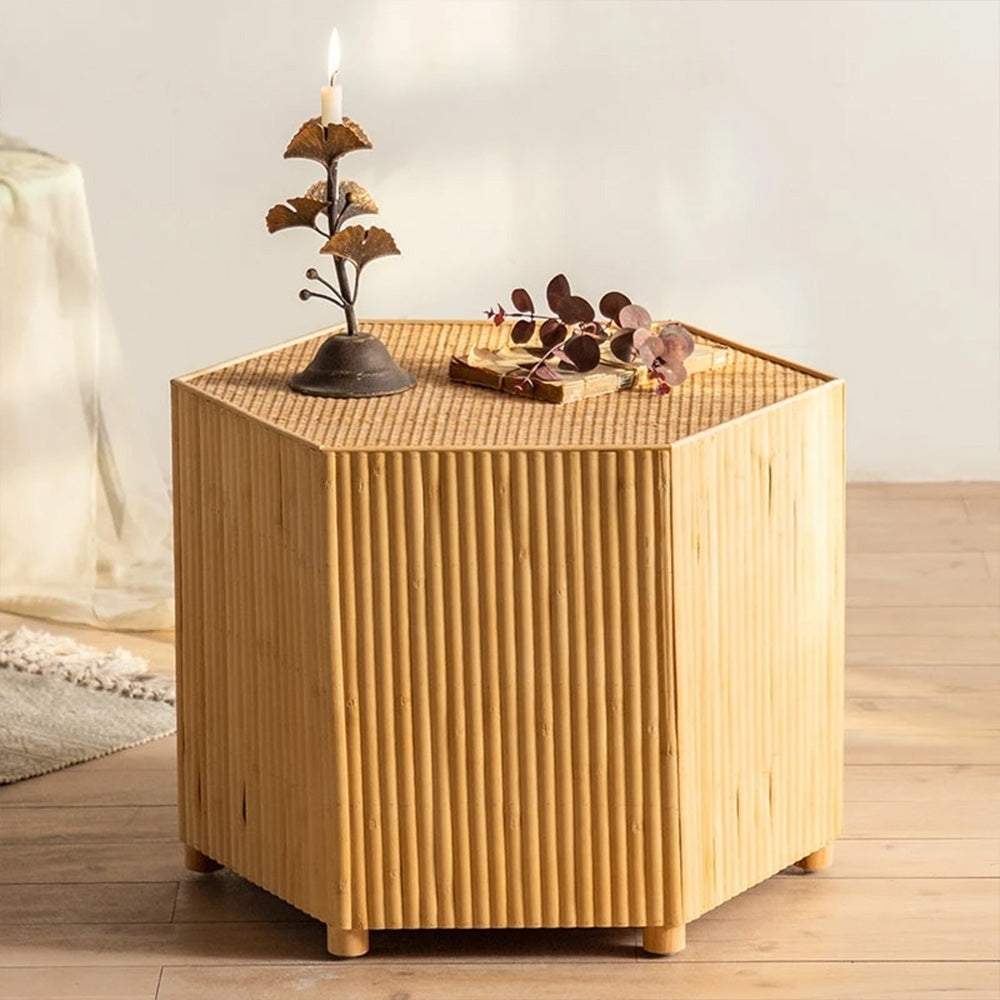 Masuta living premium din lemn masiv Ribbed, Homedit - Image 4