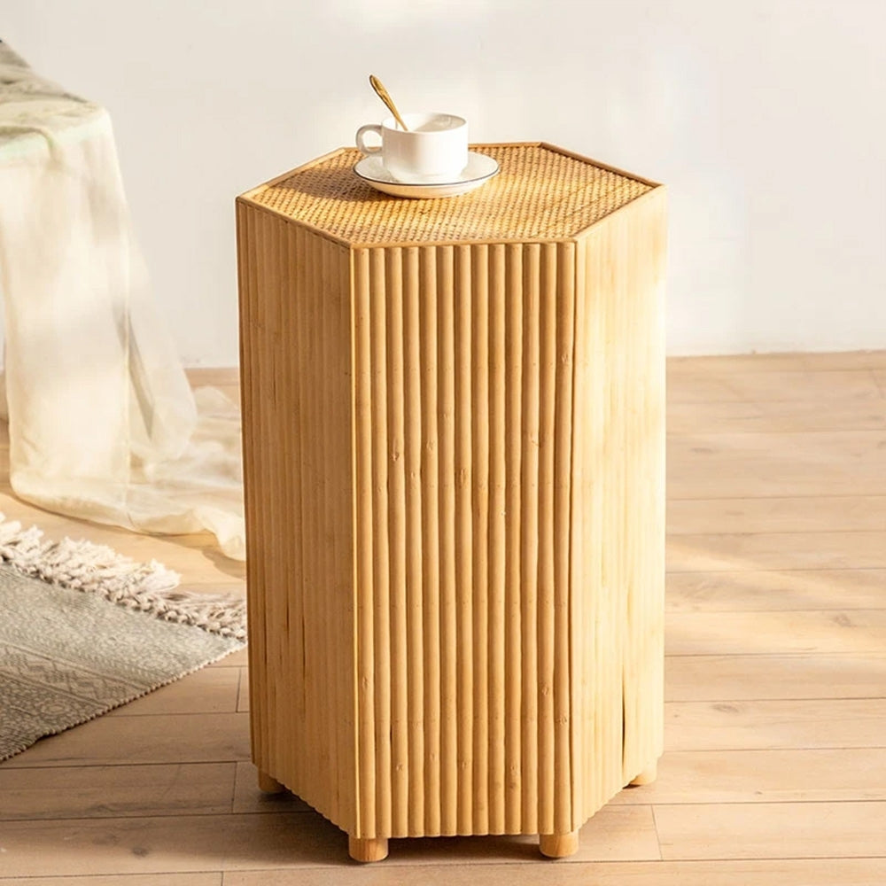 Masuta living premium din lemn masiv Ribbed, Homedit - Image 5