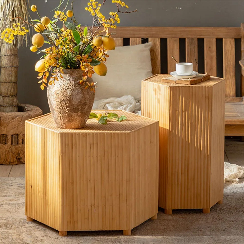 Masuta living premium din lemn masiv Ribbed, Homedit - Image 7