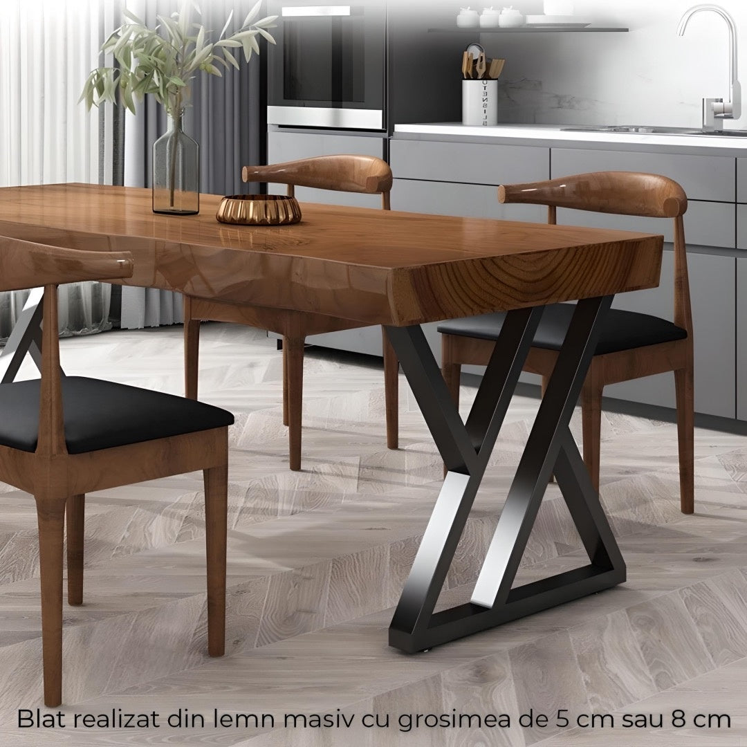 Masa dining din lemn masiv Genesis, masa bucatarie Homedit - Image 3